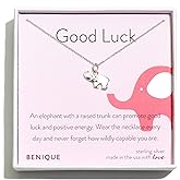 BENIQUE Dainty Necklace For Women, Solid 925 Sterling Silver or 14k Gold Filled Metals, Fine chain, Meaningful Pendant Gift For Her, Made In USA, 16"-18" Adjustable