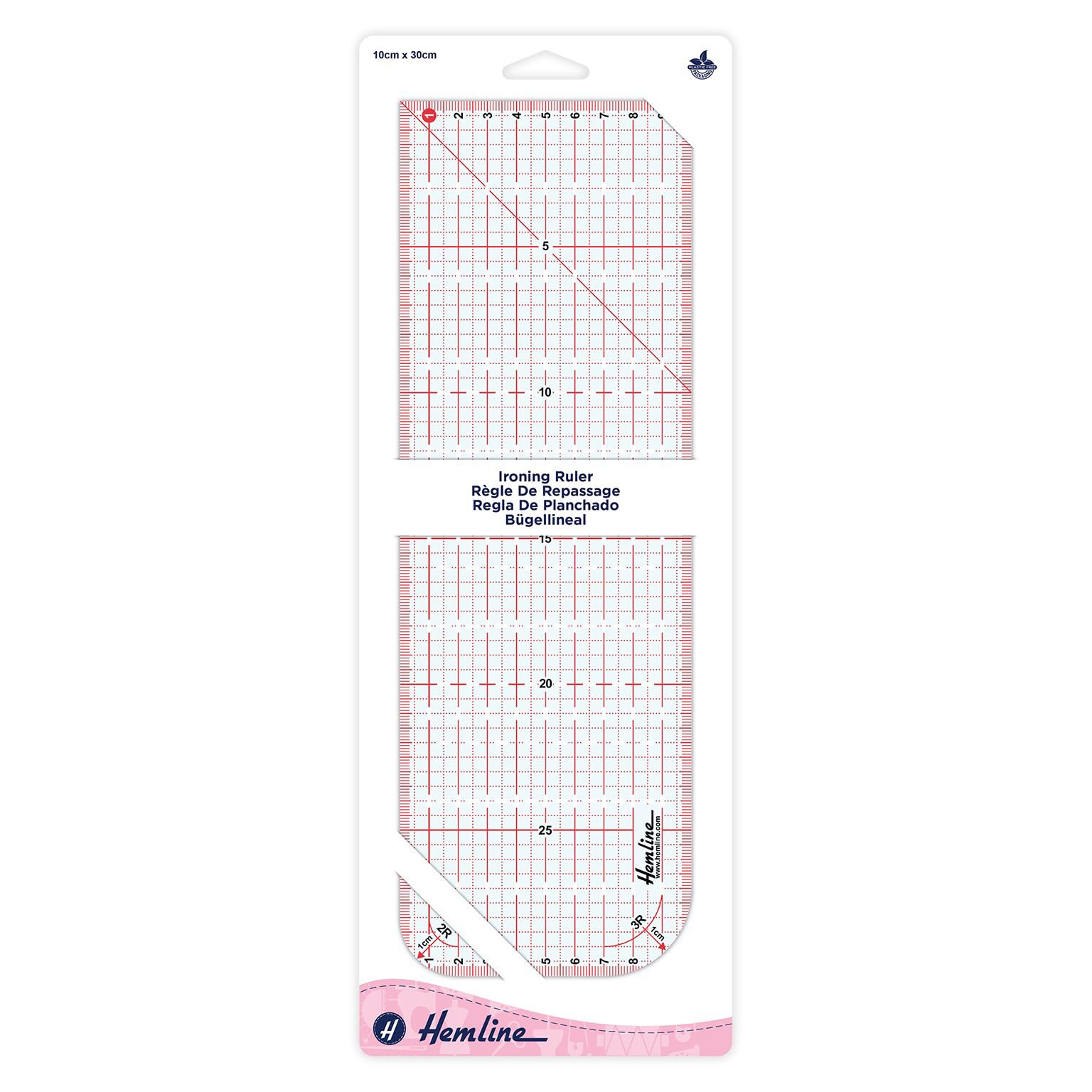 Hemline Ironing Ruler: 30 x 10cm