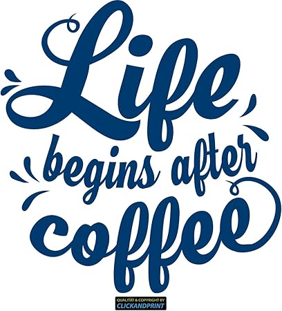 CLICKANDPRINT - Pegatina decorativa para coche, diseño con texto "Life