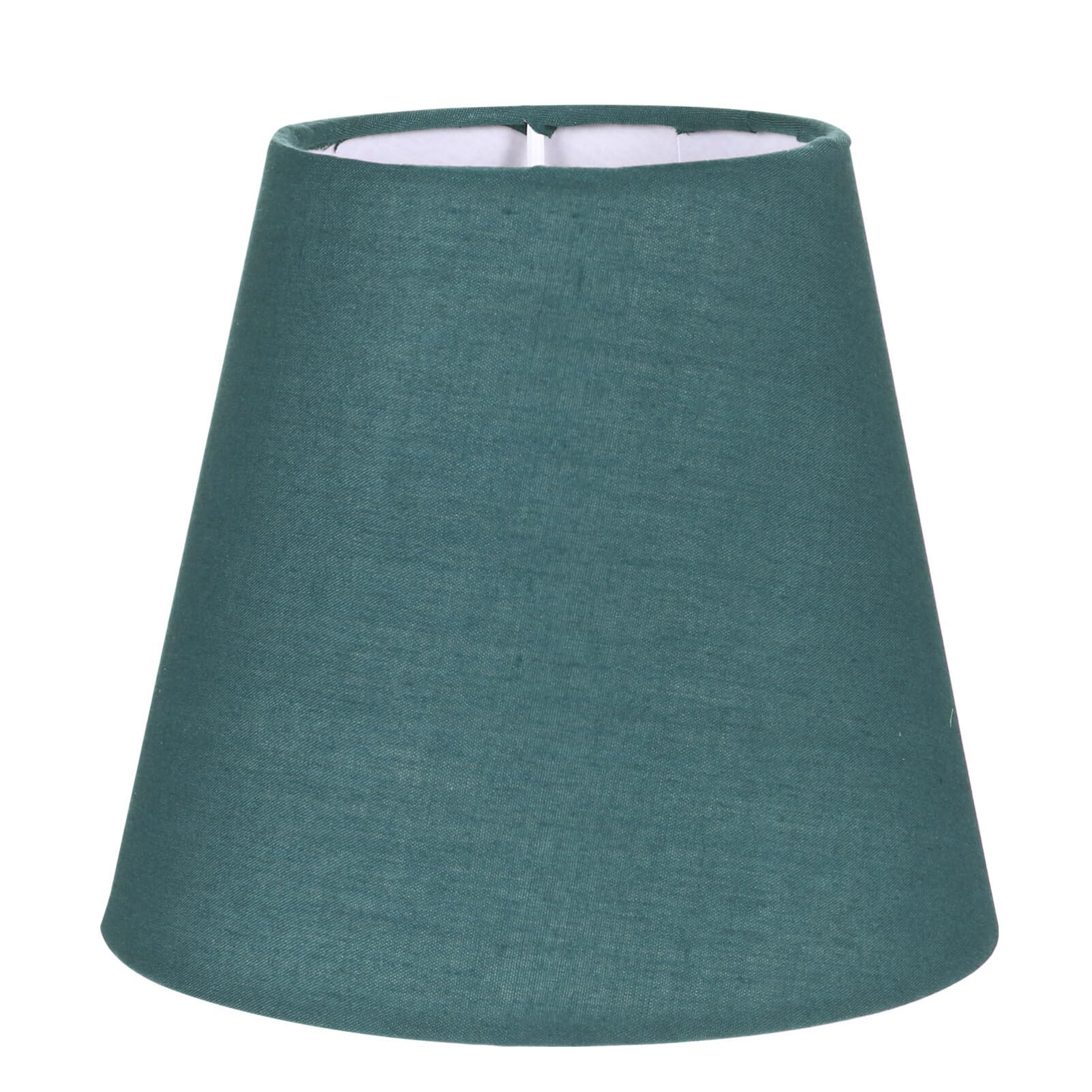 Lurrose Green Fabric Lampshades E14 Drum Style Ceiling Table Lamp Shade for Table Floor Ceiling Lamps Bedroom Light Decor, 5.5 Inch — image 1