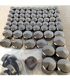 KiWAV chrome bolt cap screw cover hole plug fits M6 bolt (5mm allen key) x12pcs