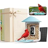 Birdfy Bird Feeder with 2K AI Camera, Solar Powered, Trending Gift Idea for Mom, Dad & Bird-Lover, Wireless Smart Birdwatchin