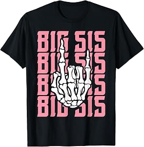 Big Sister of The Bad Two the Bone Birthday 2 Years Old T-Shirt
