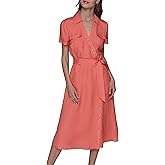 Karl Lagerfeld Women's Button Down Bright Dress