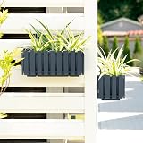 Prosperplast Boardee Fencycase Balcony Box with Watering System 580 mm Brown view 5
