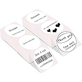 BriCabel 4 Inch Circle Thermal Sticker Labels, Self-Adhesive Round Stacks Thermal Printing Labels for Business, 500 Sheets/Stack,Two Stacks Total .Can be Used for DIY Logos, Price Tags.(1000PCS)