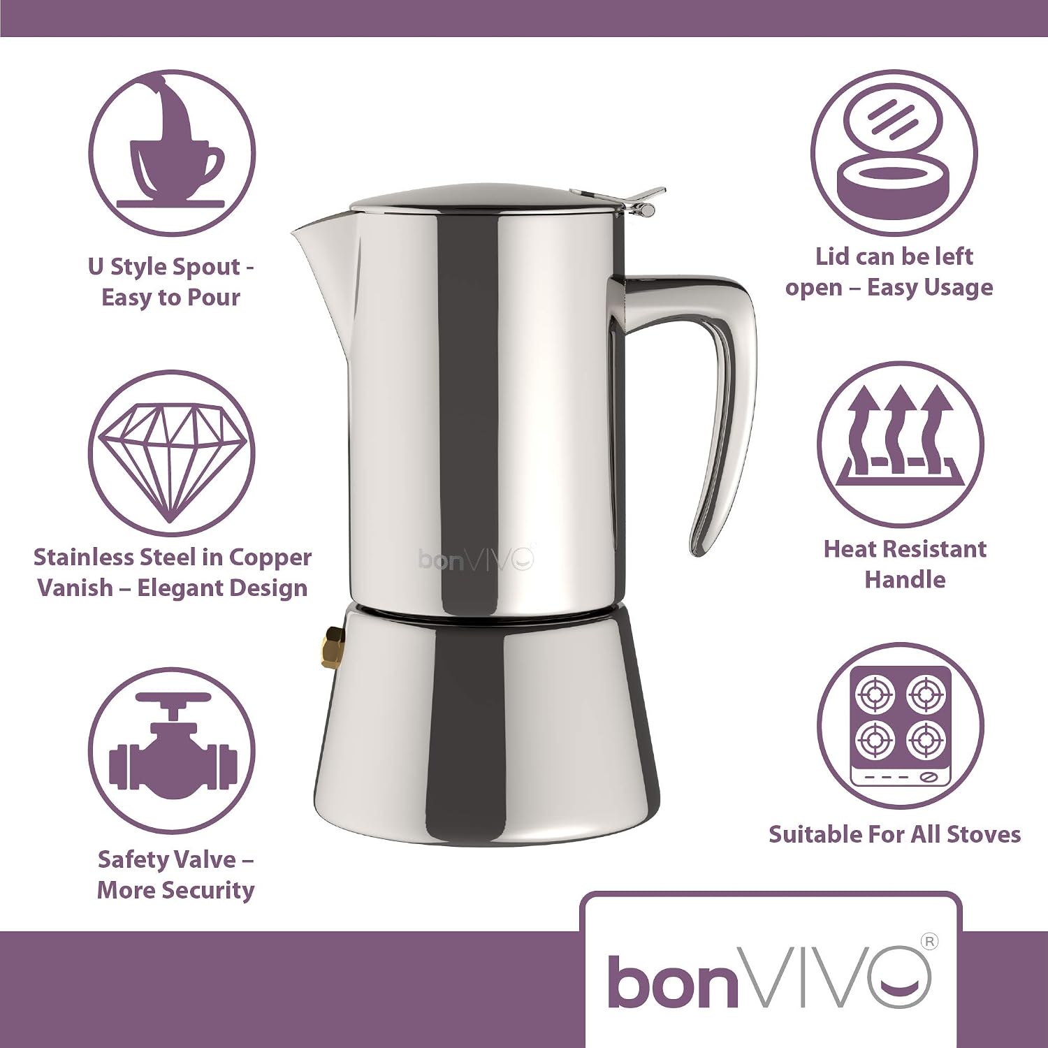 Cafetera italiana bonvivo | Las mejores cafeteras del mercado.