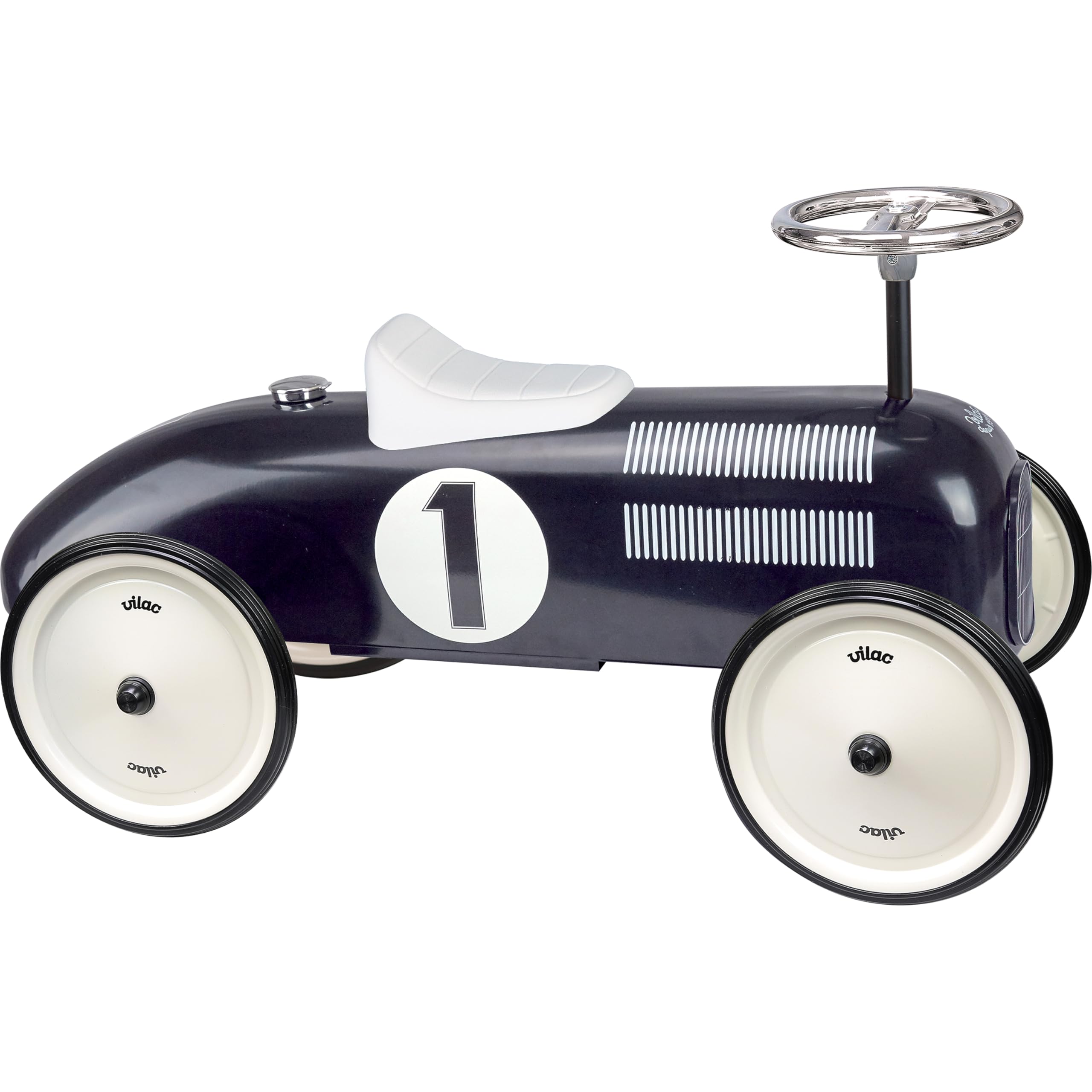 Vilac Vintage Toddler Metal Ride on Car, black, Vilac1121