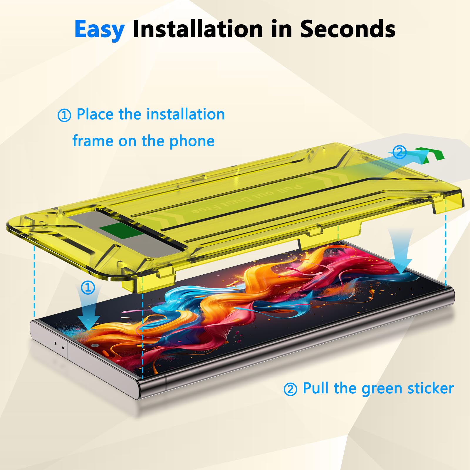 Fotbor for Samsung Galaxy S24 Ultra 28° Privacy Screen Protector with [3s Installation Frame], Case Friendly 9H+ Tempered Glass 2Pack