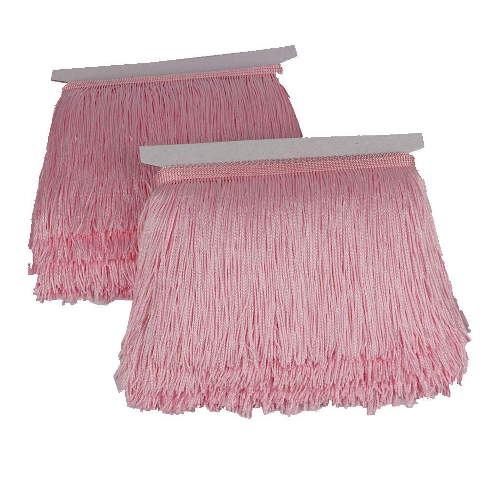 Fringe Trim Lace Polyerter Fibre Tassel 6 inch（″） Wide 10 Yards Long for Clothes Accessories and Latin Wedding Dress and DIY Lamp Shade Decoration BlackWhiteRedGoldBluePinkGrey(Baby Pink)