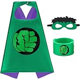 Mizzuco Kids Dress Up Capes and Masks Set, Kids Costume for Party Favor | 1-Pack with Cape, Mask, and Slap Wristband,One Size Fits Boys and Girls Ages 3-12 for Halloween Pretend Play