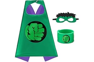 Mizzuco Dress Up Capes for Kids Superhero Cloak with Mask and Waistband Halloween Costumes and Party Dress up