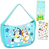 Bluey Bag for Girls Ages 10-12 Set - Bundle with Handbag Purse Plus Stickers, More | Bluey and Bingo Travel Accessories Pack for Kids