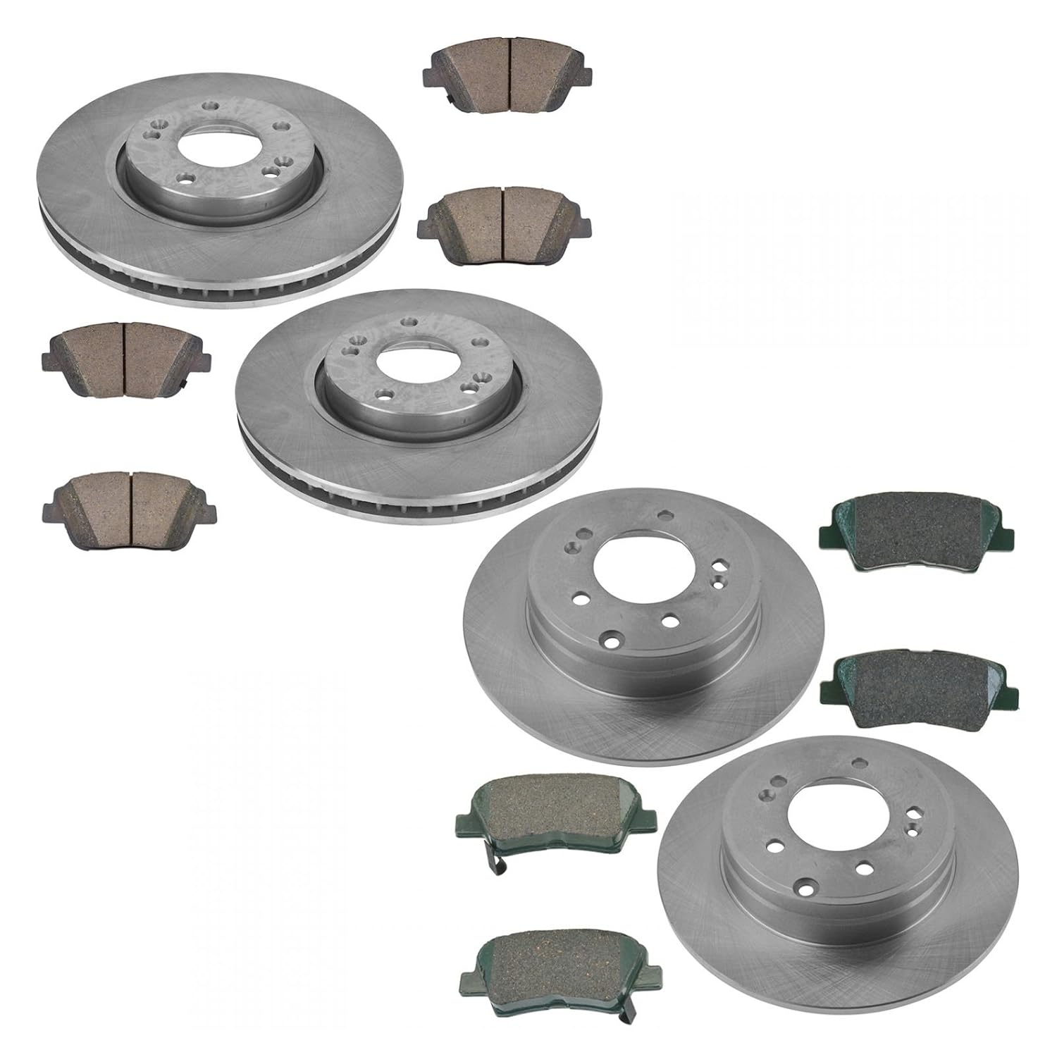 Automotive Premium Ceramic Brake Pads & Brake Shoes Front+Rear KIT