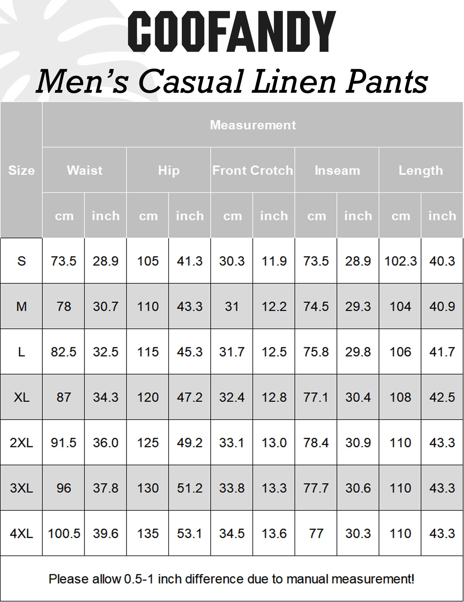 COOFANDY Herren Leinenhose mit Kordelzug Leicht Sommerhose Strandhose Leinen Hose Lang aus Leinenmischung Einfarbig für Männer Stoffhose Khaki XL 6
