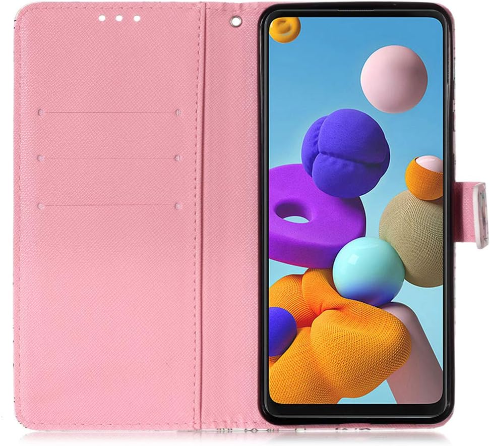 Samsung Galaxy A21s Case Glitter Shockproof Full Protection Bookstyle Leather Wallet Flip Folio Cover With Magnetic Closure Kickstand Phone Case for Samsung A21s Phone Case Bling - Image 3