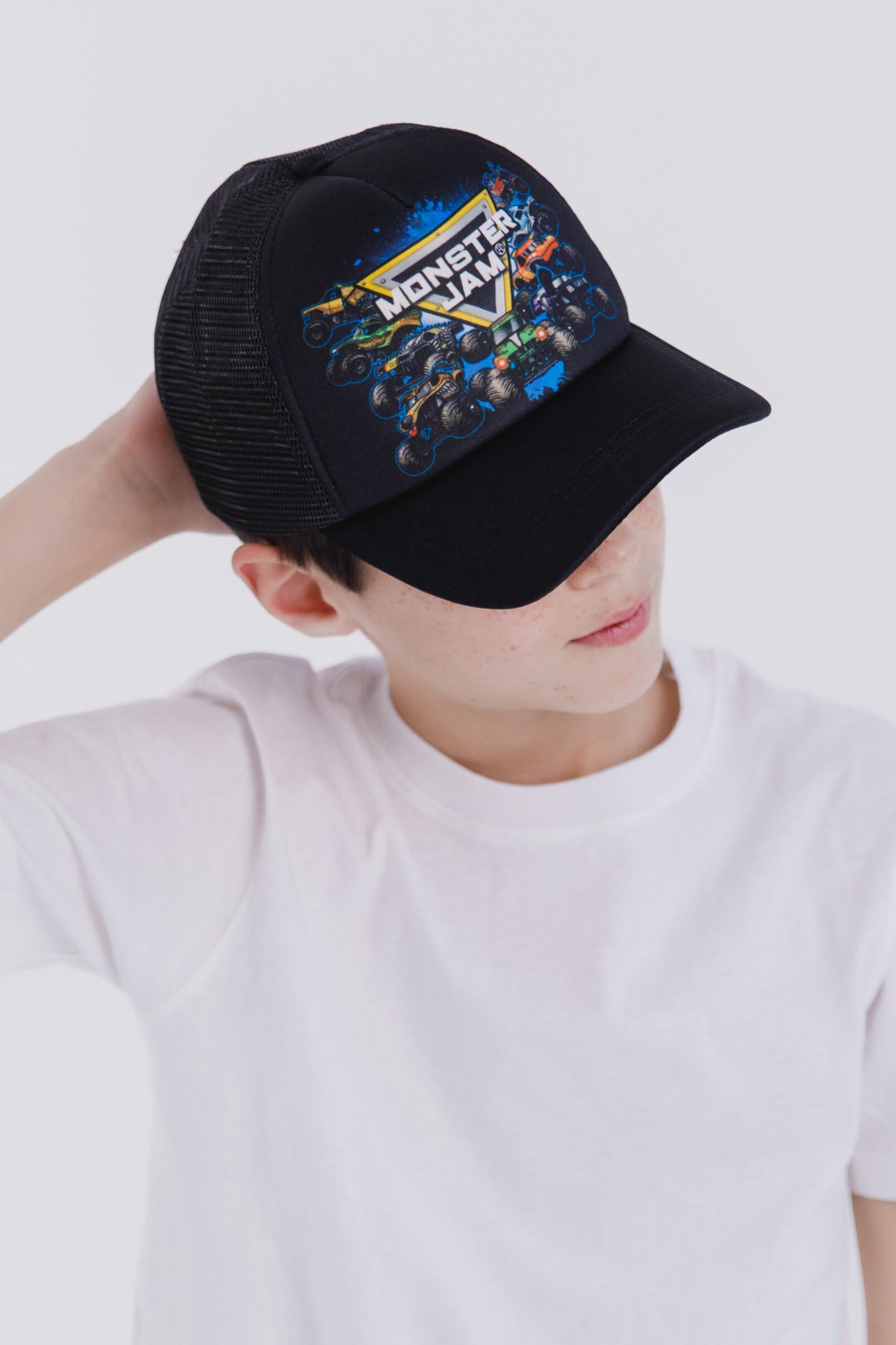 Monster Jam Grave Digger El Toro Loco Megalodon Mesh Adjustable Snapback Baseball Cap One Size