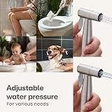Praknu Handheld Bidet Sprayer Toilet Stainless Steel Jet Holder Rustproof Easy view 6