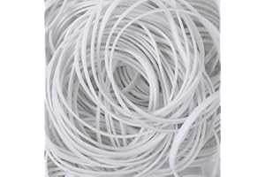 KJAHLAL 150 Pcs White Rubber Band, Colorful Rubber Bands Size 33, Strong Elastic Band Loop Office Supplies, Suitable for Office School Home