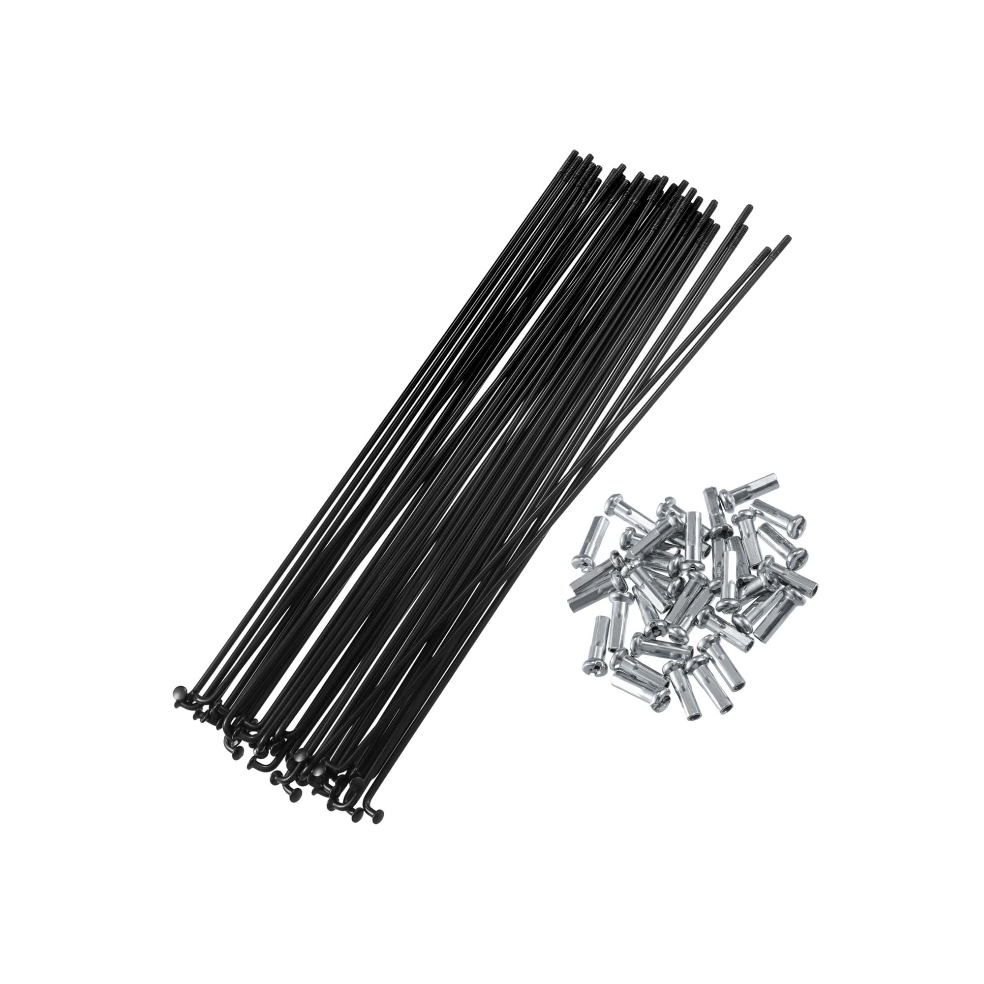 Partuto 40 Pcs Bicycle Steel Spokes 14G Bike Spoke 185mm Length with Nipples Replacement