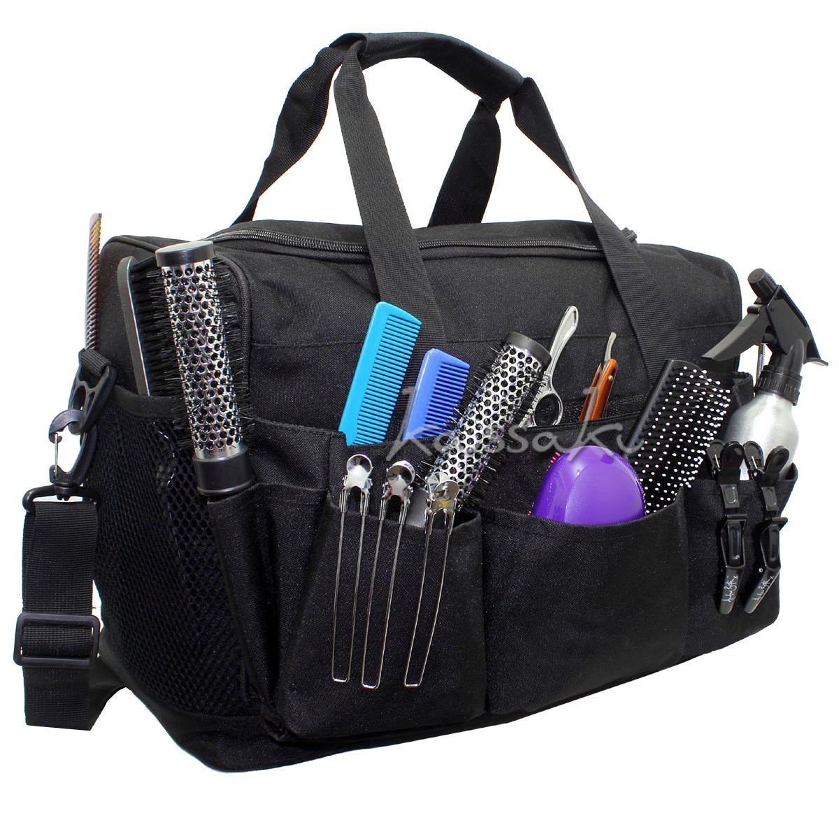Hairdressing Designer Session Bag Large Mobile Hairdresser Barber Kit Holder in Black