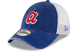 New Era Atlanta Braves Cooperstown Trucker 9Forty Adjustable Hat Blue