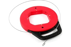 YaeTek 100 Ft Fish Tape Electrician Reel Pull Wires Cable Steel Hand Puller ATE Tools