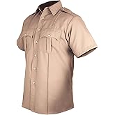 First Class 100% Polyester Short Sleeve Men's Uniform Shirt White