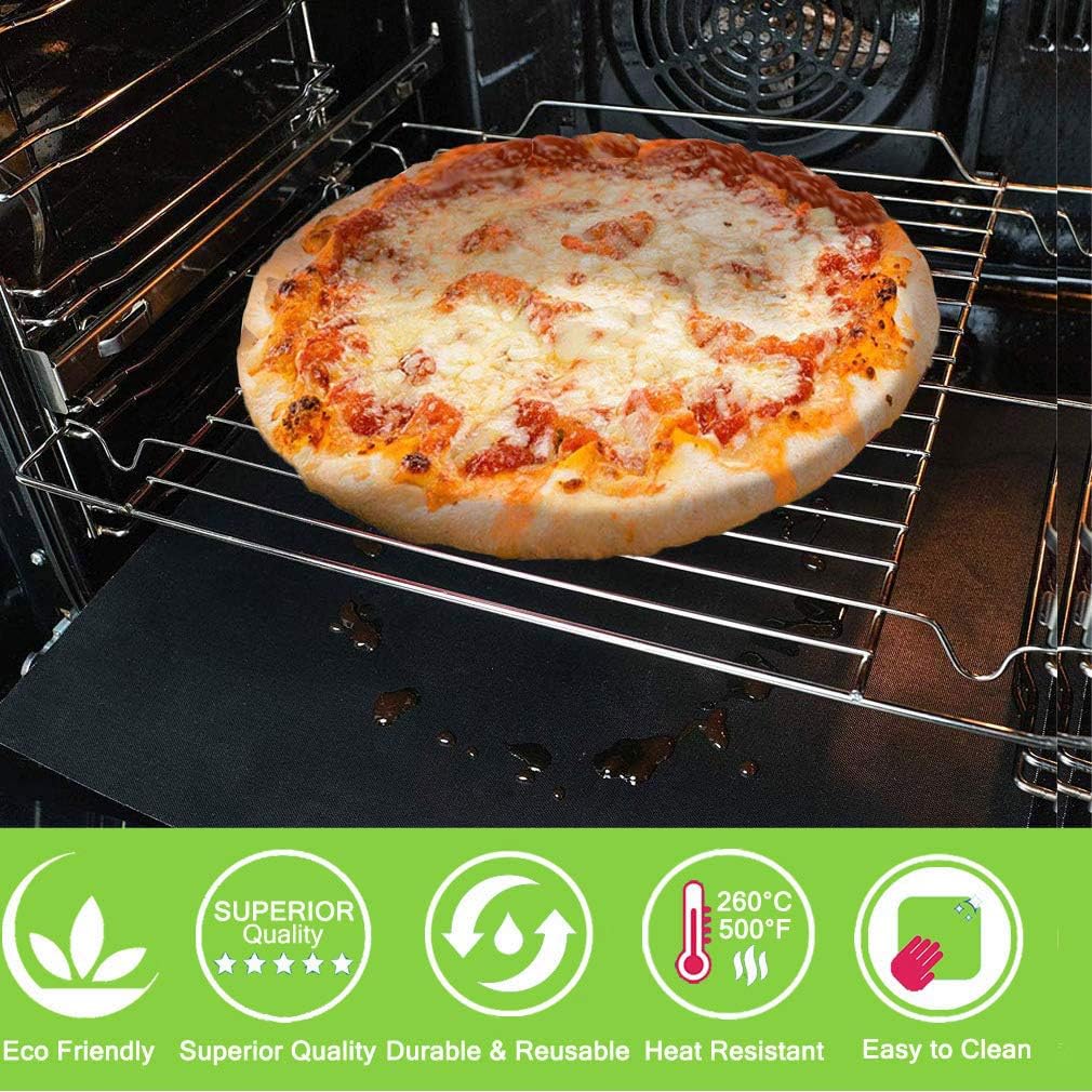 Nonstick Oven Liner for Bottom of Electric, Gas, Toaster & Microwave Ovens - 500 Degree Reusable Oven Protector Liner - Extra Thick/Heavy Duty/Easy to Clean Non stick Oven Mat Set (3) By Sunrich: Kitchen & Dining