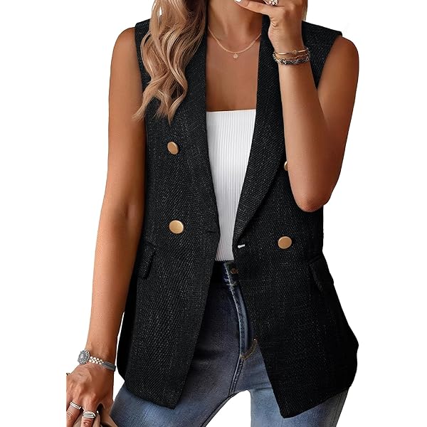 トップス nae. Novel Tweed Vest_black トップス nae. Novel Tweed Vest_black THE DOUBLE BREASTED