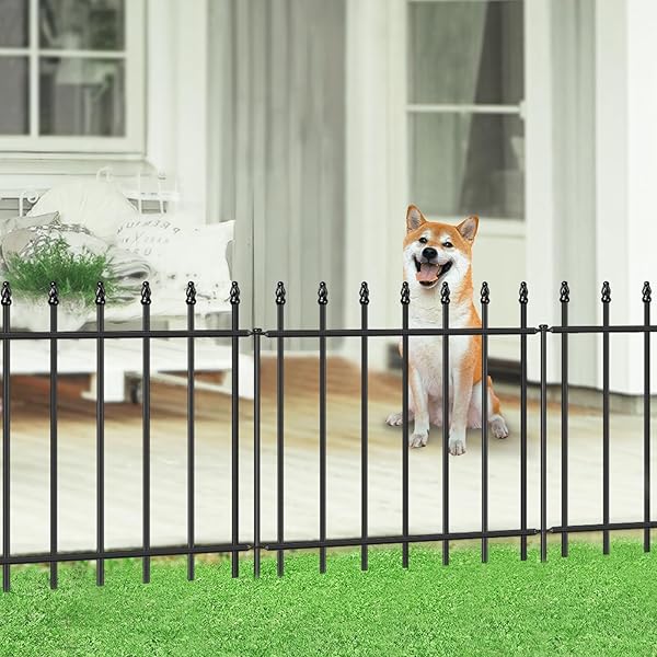 FOREHOGAR DECORATIVE METAL GARDEN FENCE 24 IN H...