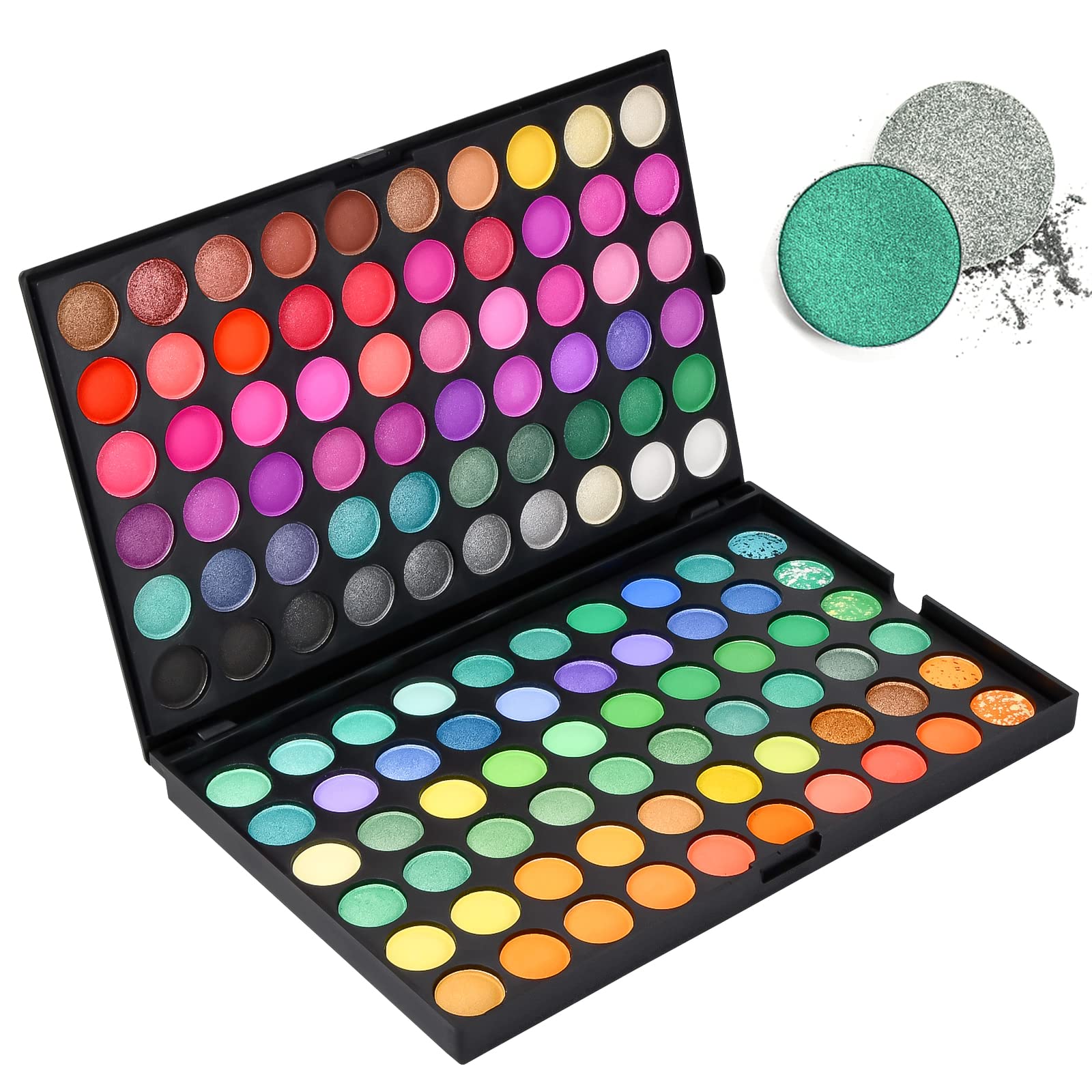 120 Colors Eyeshadow Palette, Matte Glitter Eye Shadow Pallets, Highly Pigmented Eyeshadows Makeup Palettes, Long Lasting Colourful Eye Make Up Sets