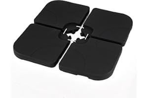 DORTALA Patio Cantilever Offset Umbrella Base Weight Stand, 4-Piece 164 LBS Base Plate Set with 4 Locking Pins & Easy-Fill Sp