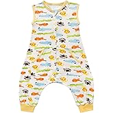 Baby Sleep Sack, Cotton Toddler Baby Sleeveless Sleep Sack with Feet Wearable Blanket, 0.5 TOG Sleepsacks Boys Girls