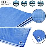 B2C Tarpaulin Regular Heavy Duty Waterproof Cover 70GSM 1.5x2m Blue view 2