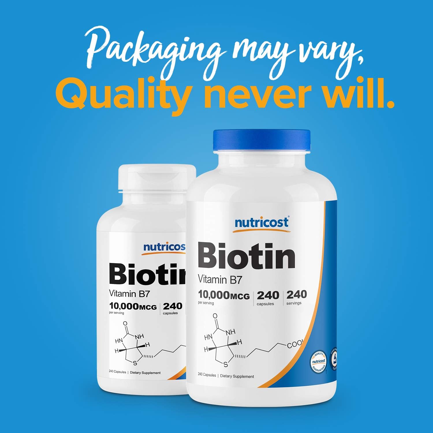Nutricost Biotin (Vitamin B7) 10,000mcg, 240 Capsules - Gluten Free, Non-GMO: Health & Personal Care