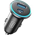 INIU USB C Car Charger, 66W USB-C & USB-A Fast Charging Cigarette Lighter Adapter, Car Power Adapter PD QC3.0 Mini Car Phone Charger, for iPhone 16 15 14 Pro Max Samsung Galaxy S25 S24 S23, iPad Pro