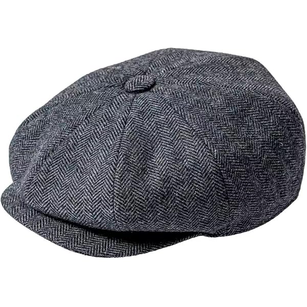 Epoch Men's Oversize 100% Wool 8 Panel Big Apple Applejack Newsboy