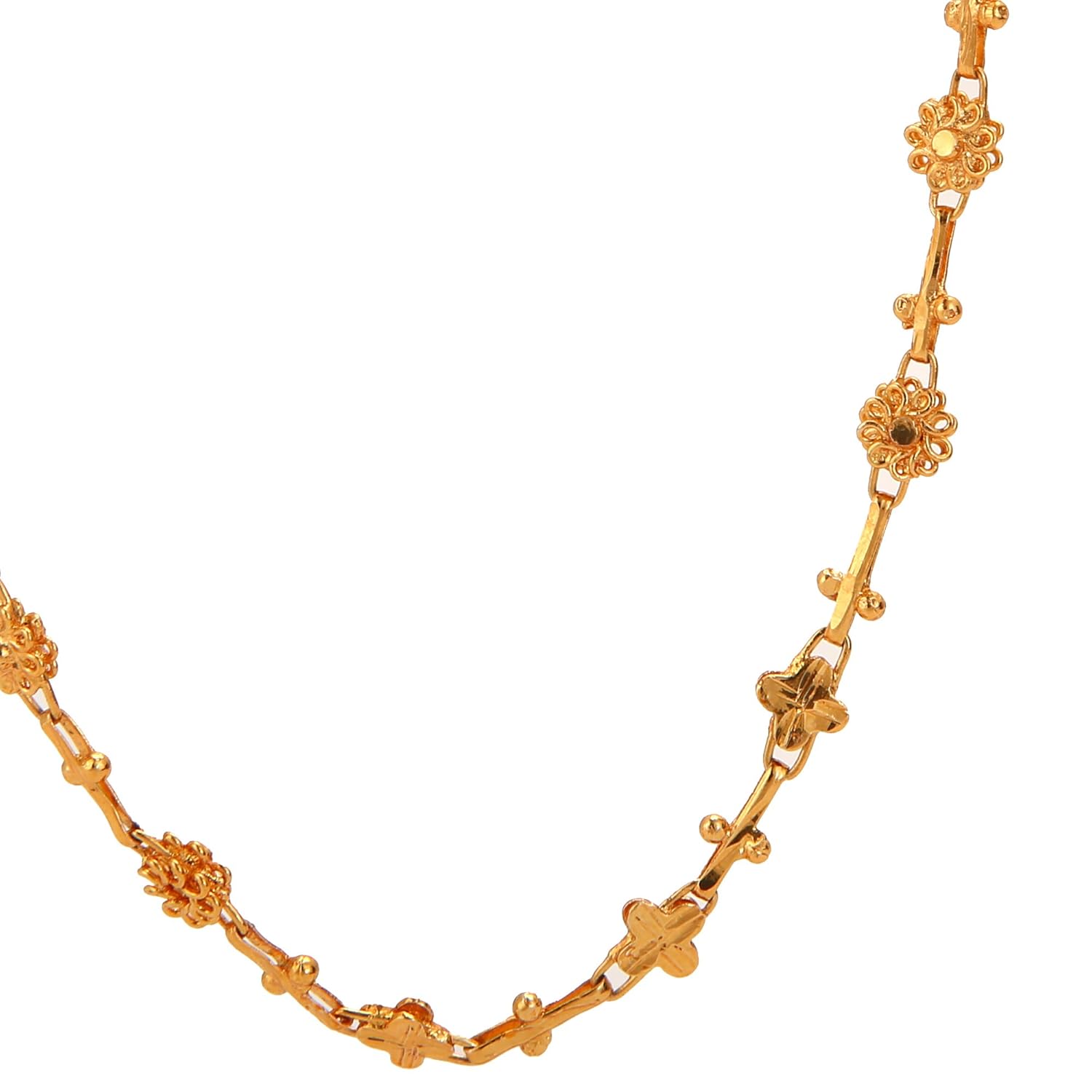 Buy Minabazar Handmade Gold Plated Bengali Neck Chain Jewellery for