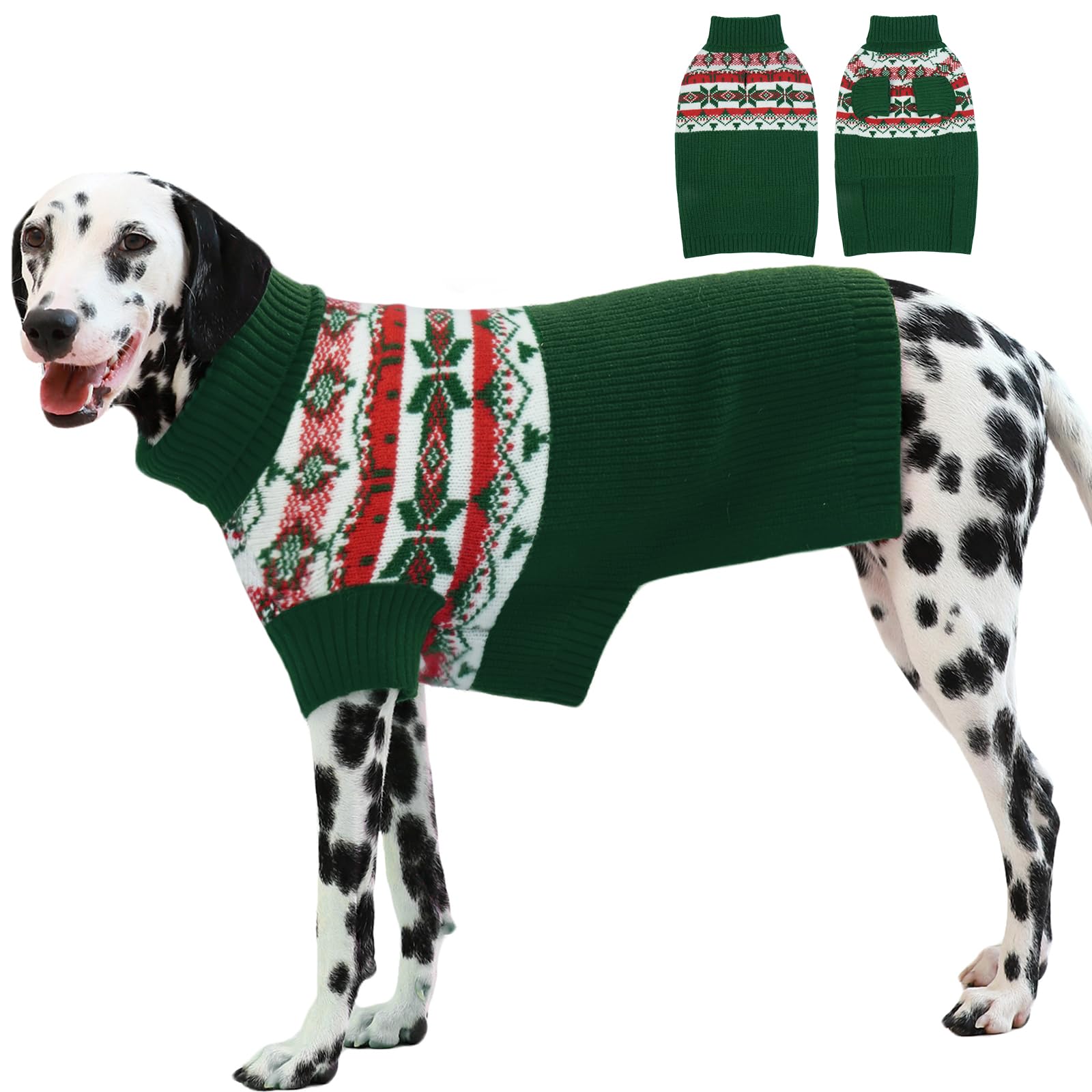 IECOii XL Dog Jumper,Large Dog Christmas Sweater,Warm Pullover Knitwear For Male Female Dogs,Holiday Turtleneck Sweater For Large Dogs Boy Girl,Blue Dog Sweater For English Bulldog,Corgi,Boxer,X-Large