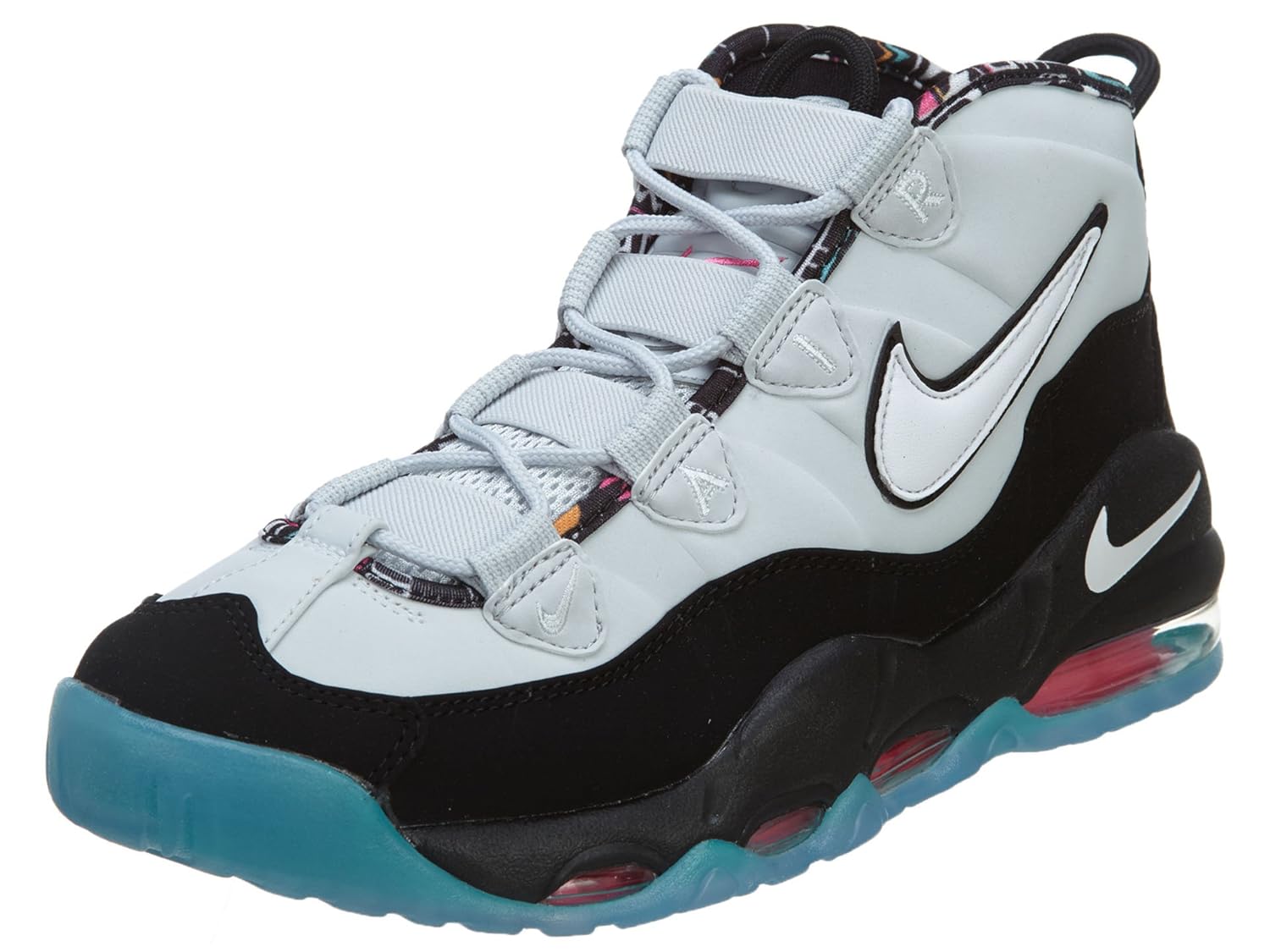 nike uptempo black and pink