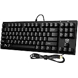 TOMOKO Mechanical Keyboard 87-Key Water-resistant with Blue Switchs Attached Anti-ghosting Key Cap Puller for Laptop Computer Macbook