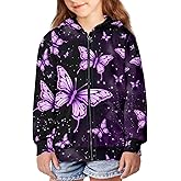 Hinthetall Girls Hoodies Full Zip Hoodie Sweatshirt Jacket Long Sleeve Pullover Shirt Fall Outfits 6-16 Years