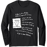 Fido Dido Face Multi Text Long Sleeve T-Shirt