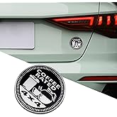 Middrivr 3D Car Badges Emblems, Coffee Badge Rated Emblem, 4 x 4 Metal Automotive Badge, Round Emblem Decals, Exterior Emblems Badge Compatible with Jeep Wrangler Vehicles Trucks (Coffee Badge Rated)