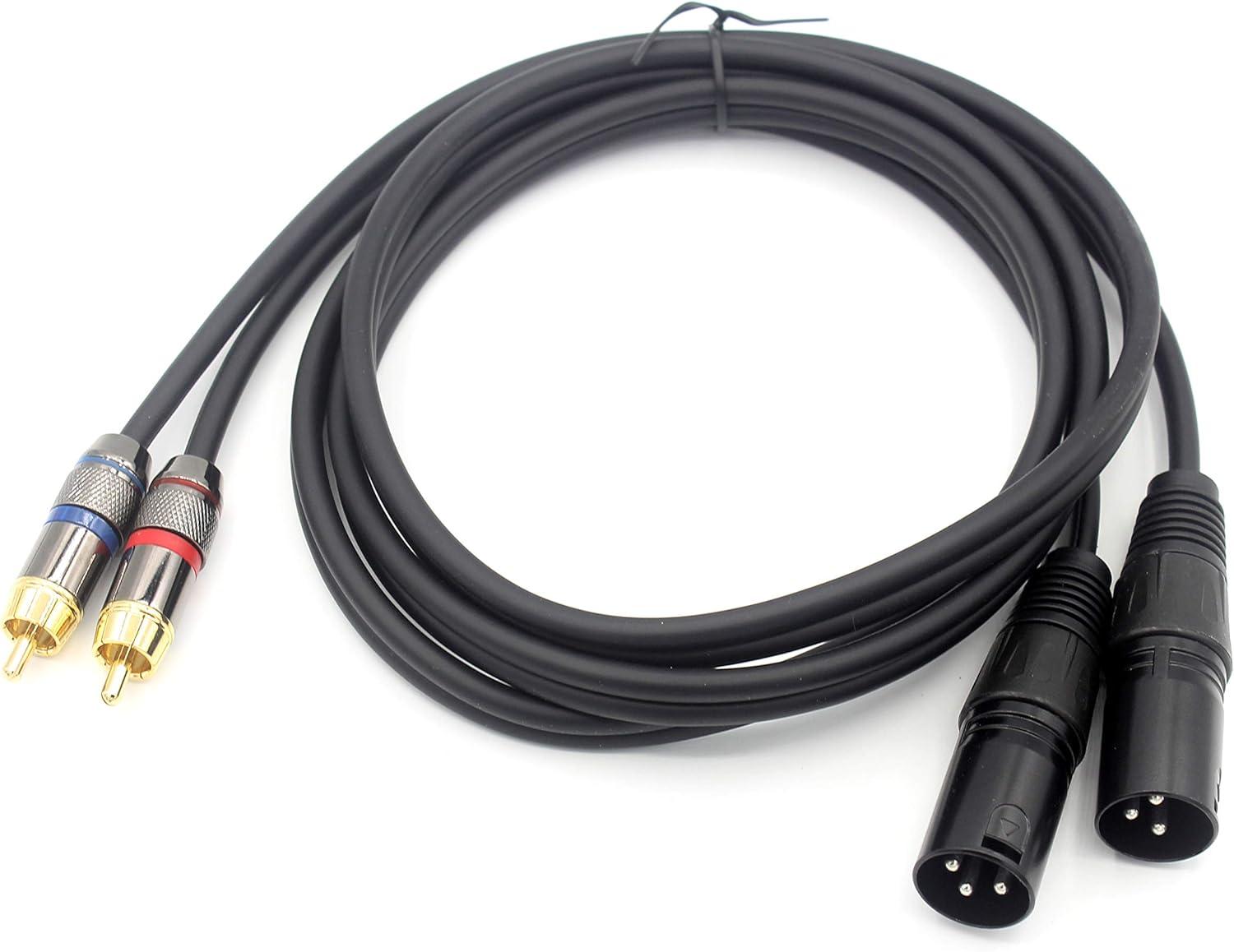 LoongGate Dual XLR to RCA Cable, Heavy Duty 2-XLR to 2-RCA Audio Cord Stereo Connection Microphone Patch Cable (XLRM 1.5m) - Image 5