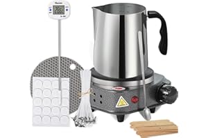BBAXI Candle Making kit with Hot Plate,Wax Melter for Candle Making,Candle Making Kit for Beginners with Melting Pot,Including Candle Pot,Electric Stove,Thermometer, Candle Wick,Anti-hot