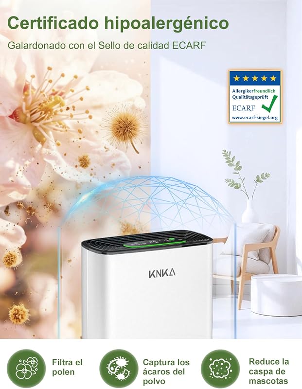 Purificador de ar HEPA, CADR 300 m³/h, para divisões até 80 m², elimina 99,97% do pó, pólen e odores, sensor inteligente, modo automático e de suspensão, ideal para fumadores e animais de estimação (APH3000)