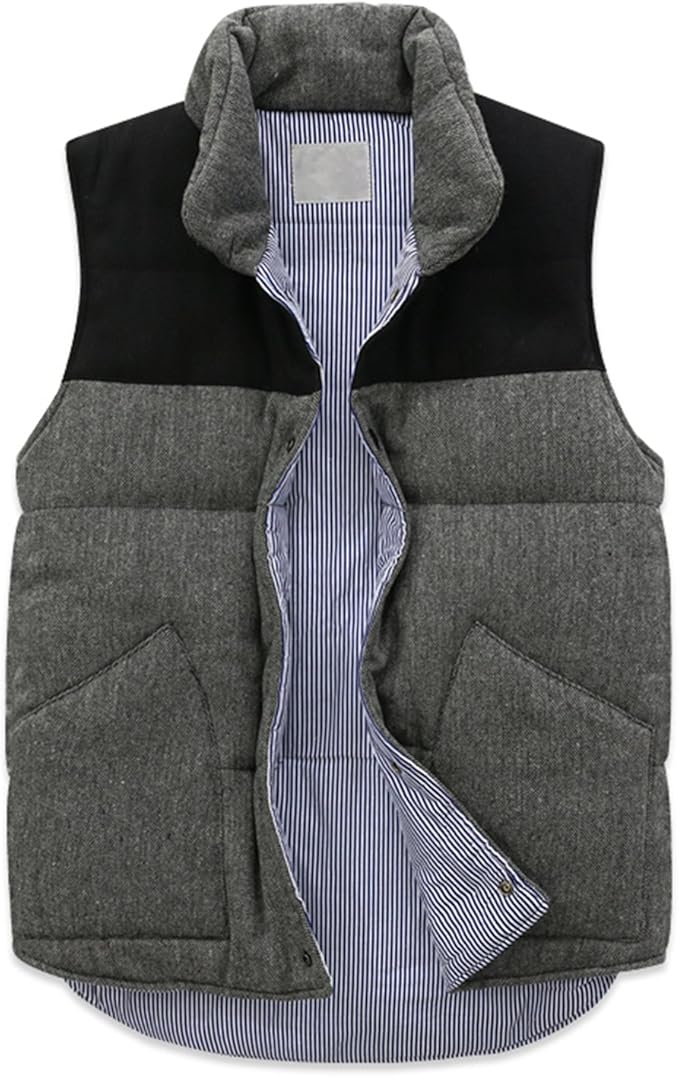 Mens Premium Button Two tone Padding Padding Vests Waistcoat (Small