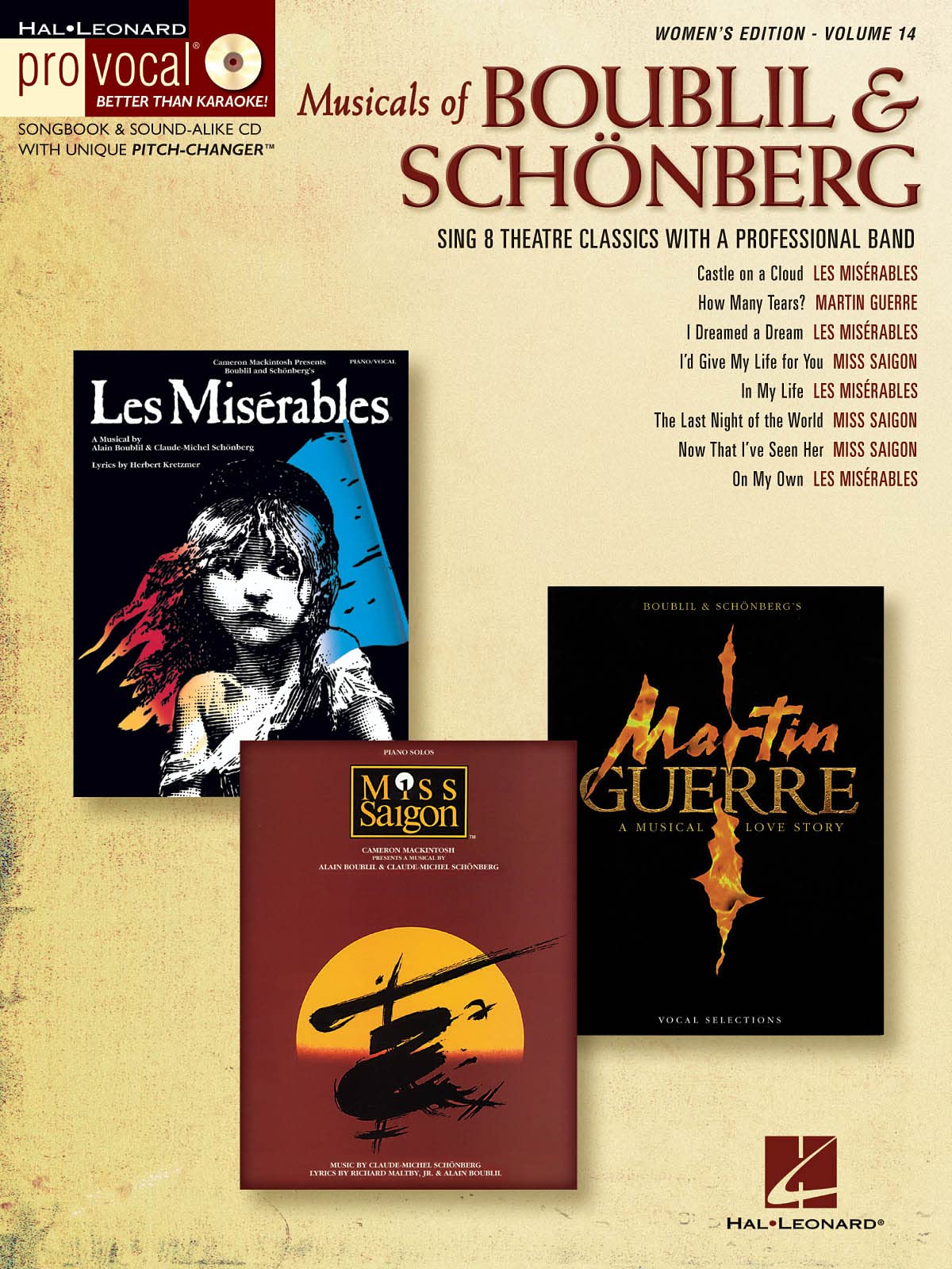 Musicals of Boublil & Sch?nberg: Pro Vocal Women's Edition Volume 14 (Hal Leonard Pro Vocal)